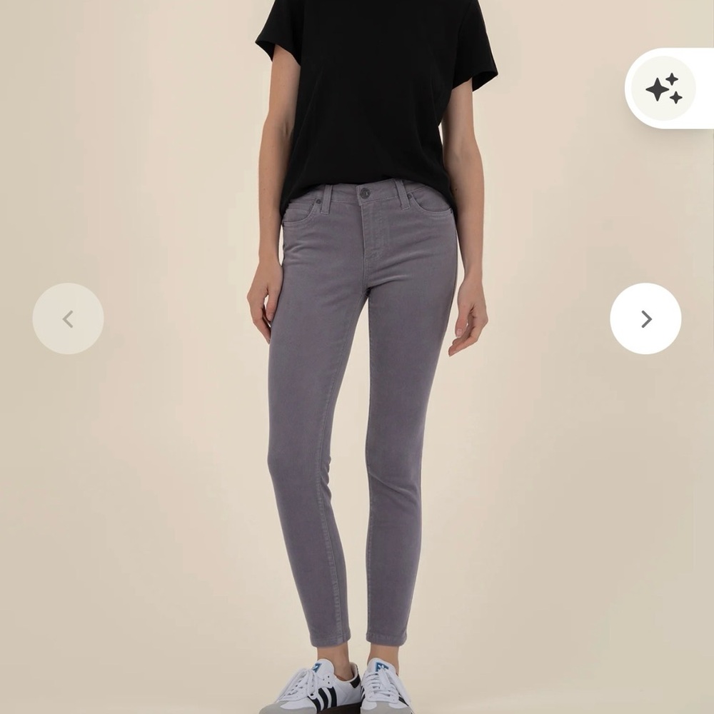 Kut from the Kloth Gray Diana Skinny corduroy  Jeans